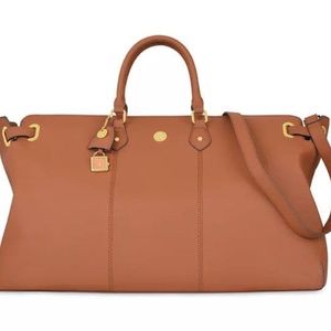 Joy Mangano Cognac Leather Weekender